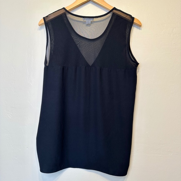 Helmet Lang Designer Mesh Details Lightweight Sleeveless Top Blouse - Picture 4 of 12